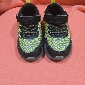 Kids Black and Green Sneakers